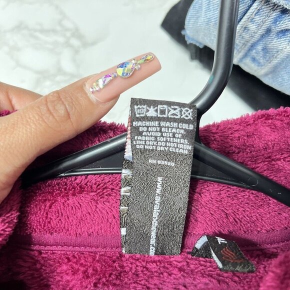 Avalanche Womens Thermal Plush Fleece Jacket Rasberry Color Size L - Picture 7 of 7